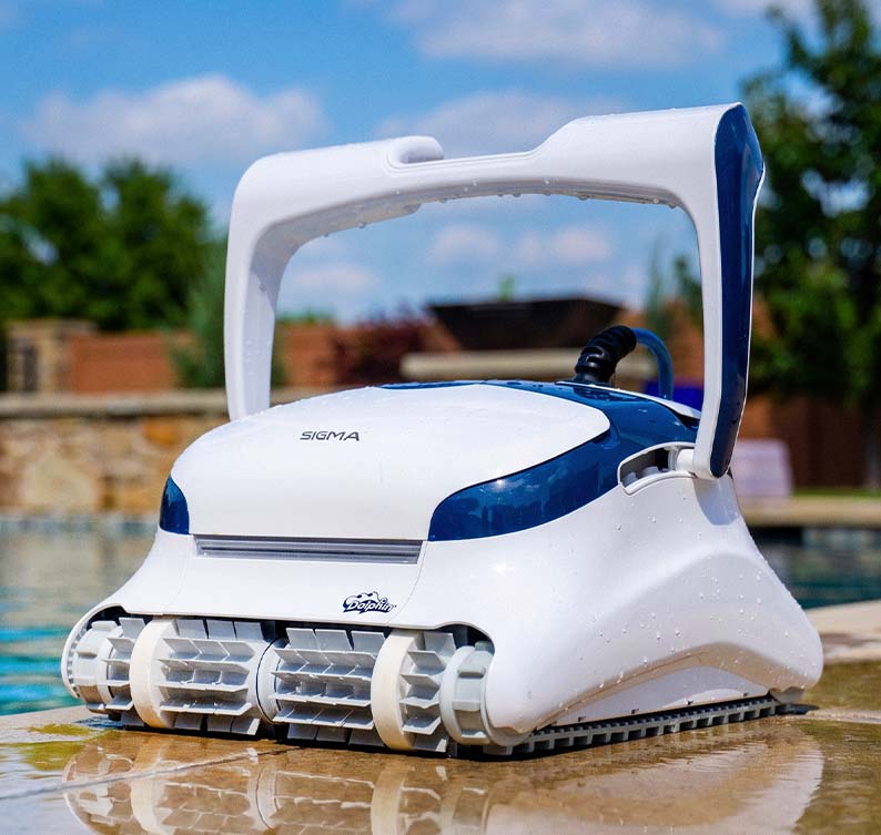 Dolphin Sigma ProLine Robotic Pool Cleaner Poolside